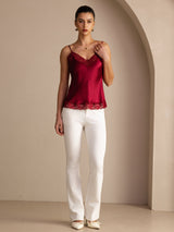 [خمر] SilkSilky-SA Spaghetti Strap V Neck كامي 006