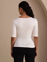 [أبيض] SilkSilky-SA Half Sleeve تي شيرت نسائية 002