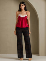 [خمر] SilkSilky-SA Spaghetti Strap V Neck كامي 005