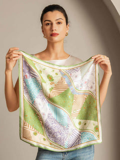 [P100] SilkSilky-SA الحرير الخالص Scarf 004,
