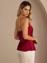 [خمر] SilkSilky-SA Sleeveless V Neck كامي 002
