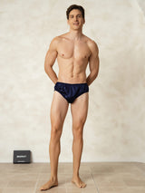 [أزرقغامق] SilkSilky-SA الحرير الخالص Mens Underwear 003