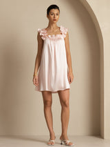 [لون القرنفل] SilkSilky-SA Sleeveless Square Neck باس النوم 008