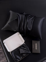 [أسود] SilkSilky-SA 22Momme الحرير الخالص Pillowcase 004
