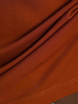 [البرتقالي] SilkSilky-SA Short Sleeve V Neck تي شيرت نسائية 005