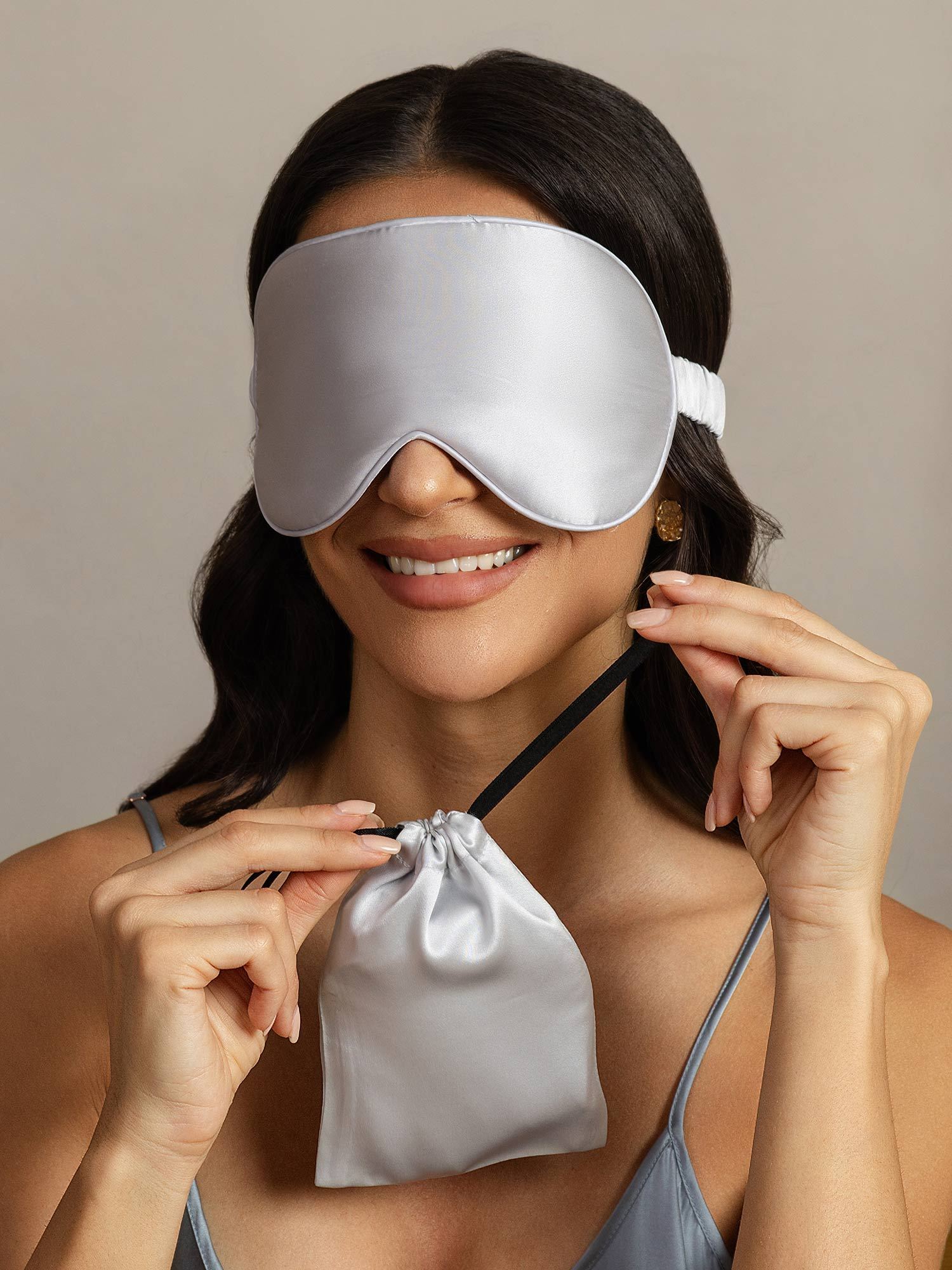 [فضة] SilkSilky-SA الحرير الخالص Eye Mask 003