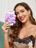 SilkSilky SA 19Momme الحرير الخالص Scrunchie لافندر 002