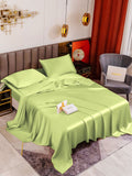 SilkSilky SA 19Momme الحرير الخالص Bedding Set نعناع 001