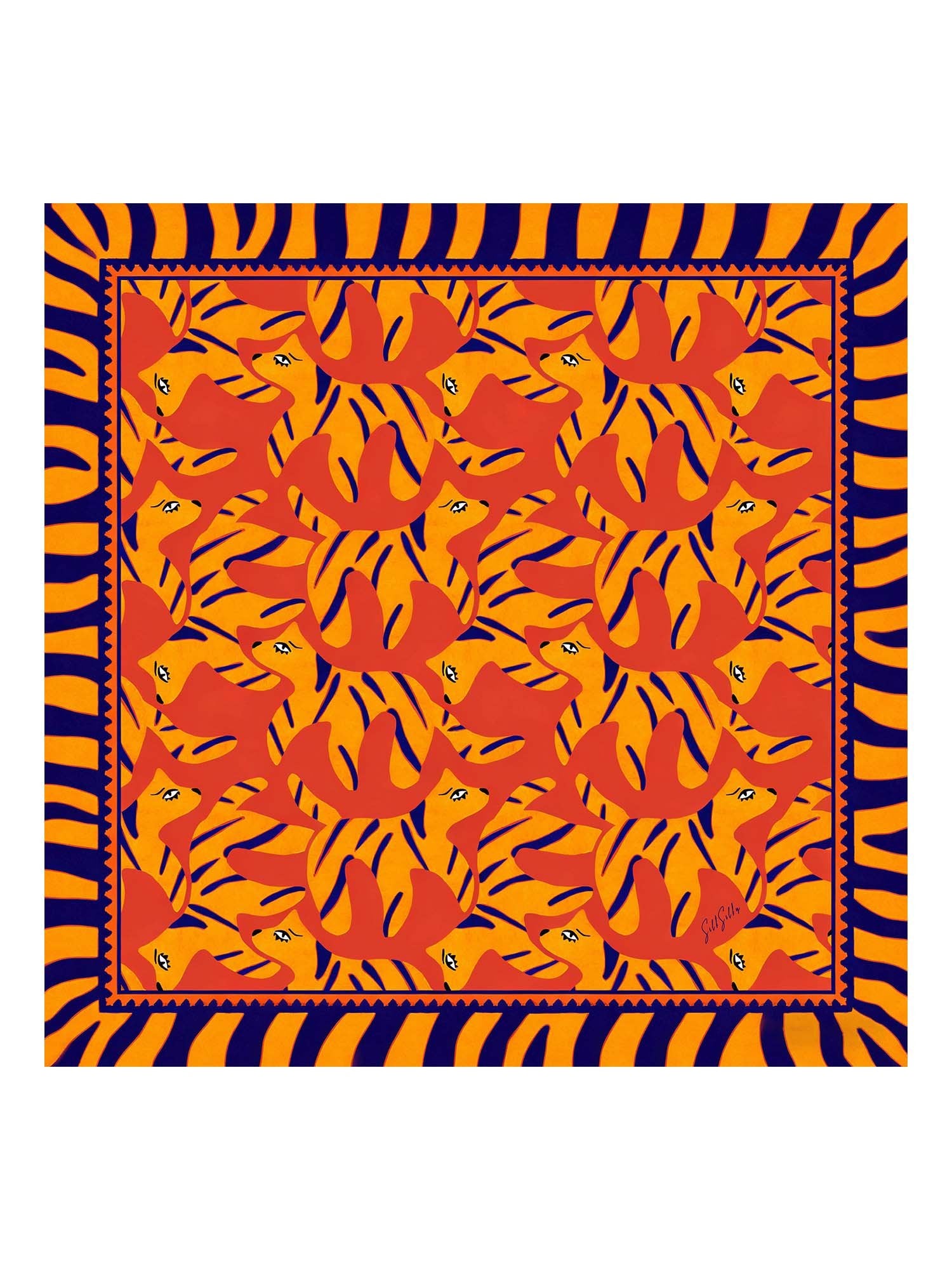 [كلب برتقالي] SilkSilky-SA Scarf 001