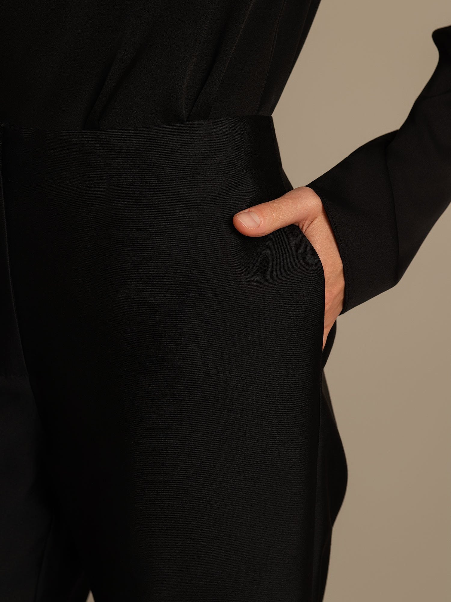 [أسود] SilkSilky-SA 32Momme الحرير Womens Pants 004,