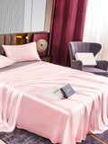 SilkSilky SA 22Momme الحرير الخالص Bedding Set لونالقرنفل 004