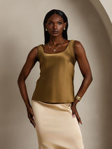 [بني] SilkSilky-SA Sleeveless كامي 001