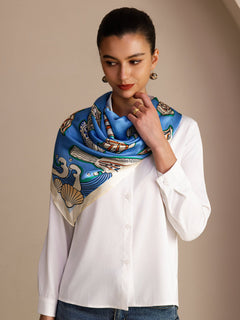 [سمكة زرقاء] SilkSilky-SA Scarf 004