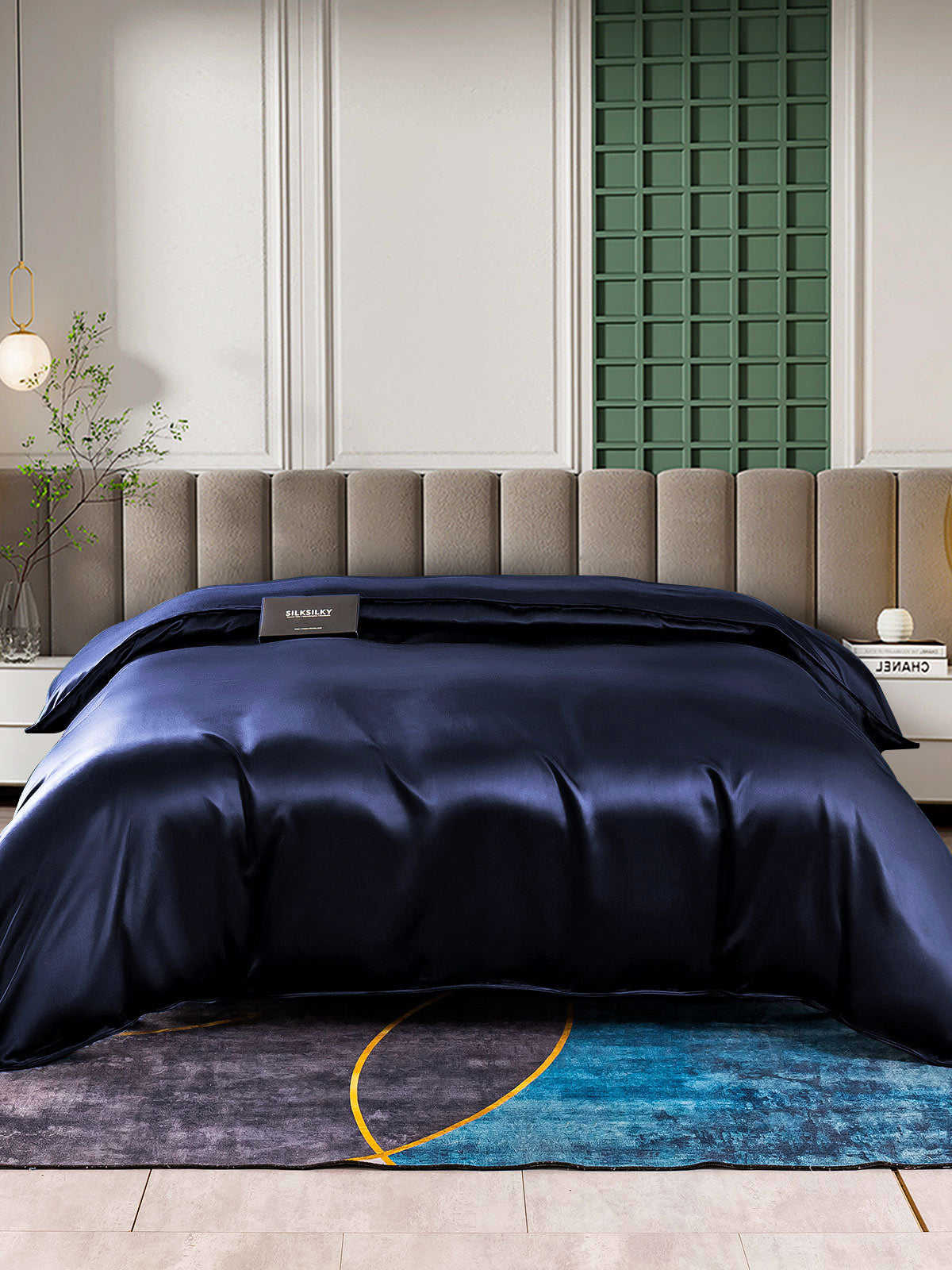 [أزرق غامق] SilkSilky-SA 25Momme Duvet Covers 002