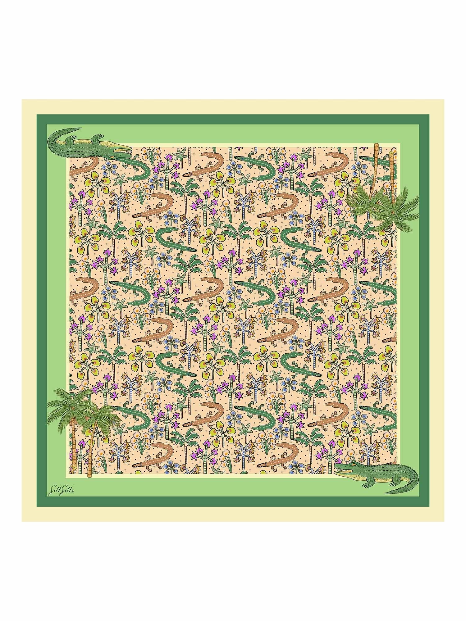 [تمساح رملي] SilkSilky-SA Scarf 001