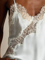 [أزرق فاتح] SilkSilky-SA Spaghetti Strap V Neck كامي 004