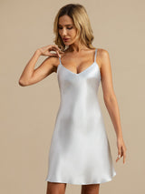 [أزرق فاتح] SilkSilky-SA Sleeveless V Neck باس النوم 006