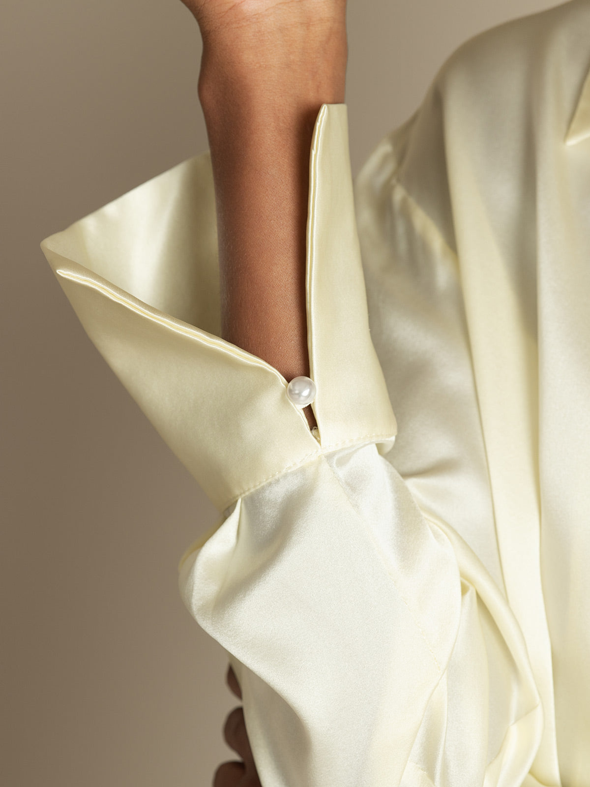 [عاج] SilkSilky-SA 19Momme الحرير Notch Collar بلايز نسائية 004