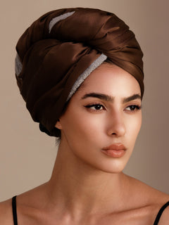 [قهوة] SilkSilky-SA عمامة شعر 004