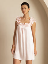 [لون القرنفل] SilkSilky-SA Sleeveless Square Neck باس النوم 006
