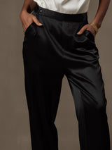 [أسود] SilkSilky-SA 19Momme الحرير Womens Pants 003