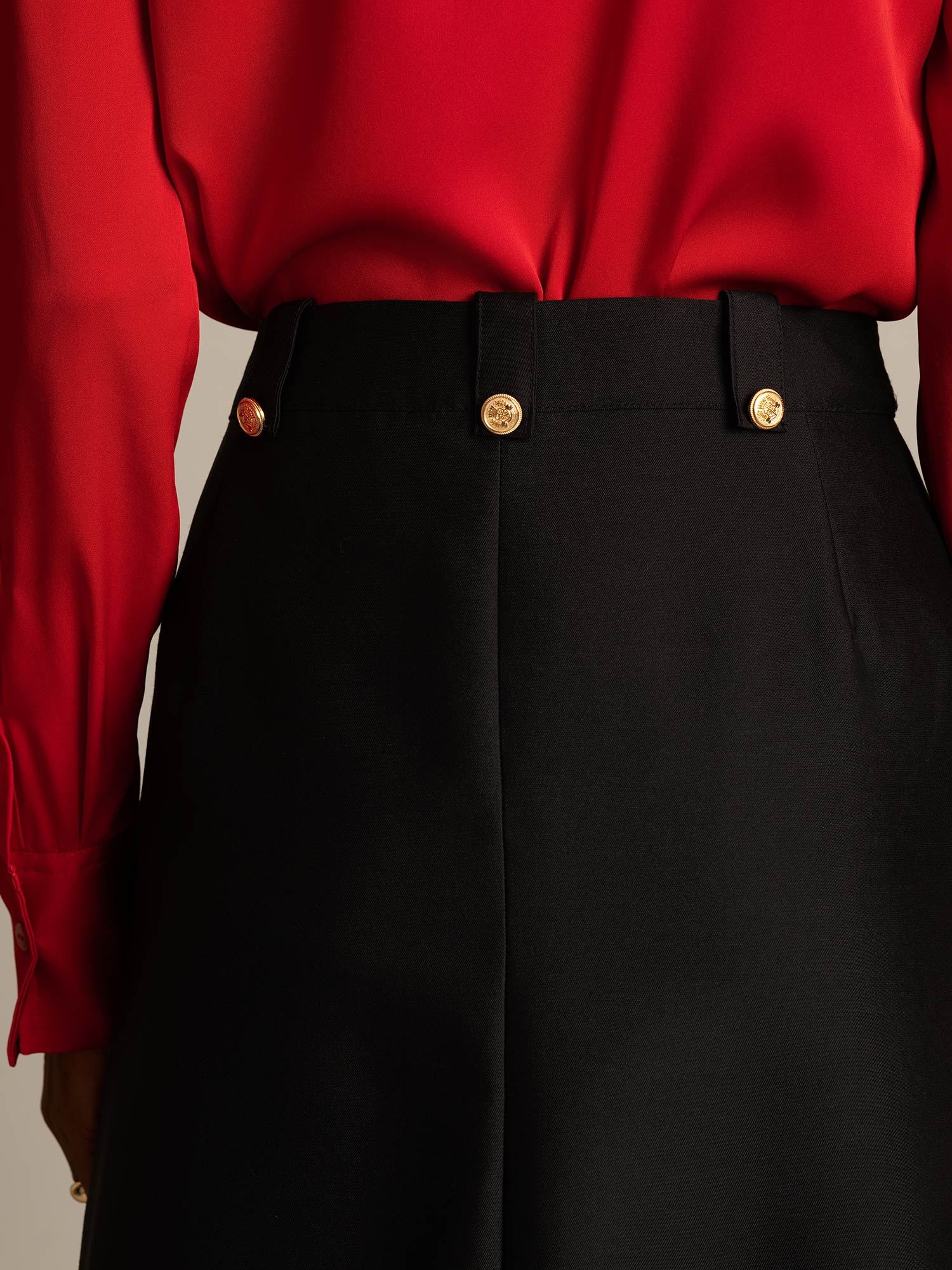 [أسود] SilkSilky-SA 32Momme الحرير Split تنانير نسائية 004,