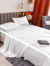 [أبيض] SilkSilky-SA 19Momme Pure Silk Bedding Set 007
