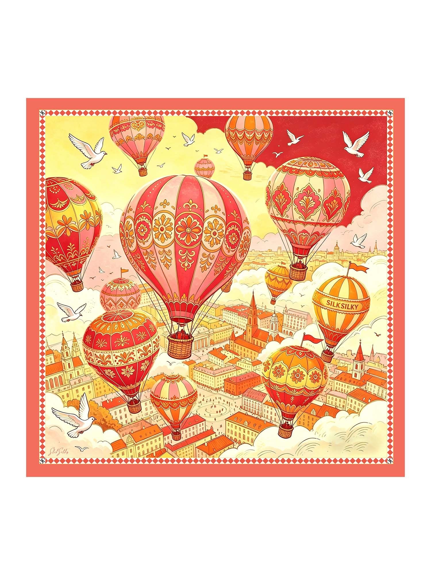 [بالون أصفر] SilkSilky-SA Scarf 001