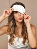 SilkSilky-SA 19Momme الحرير الخالص Eye Mask أبيض 003