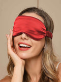 SilkSilky-SA 19Momme الحرير الخالص Eye Mask احمرغامق 001