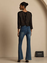 [أسود] SilkSilky-SA Blouse 007