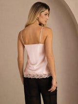 [لون القرنفل] SilkSilky-SA Spaghetti Strap V Neck كامي 002