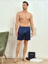 [أزرق غامق] SilkSilky-SA Mens Sleep Bottoms 005