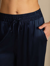 [أزرقغامق] SilkSilky-SA 19Momme Womens Pants 006