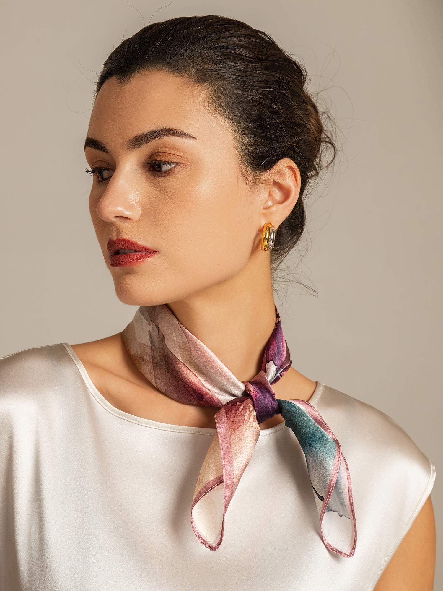 [P102] SilkSilky-SA الحرير الخالص Scarf 004,