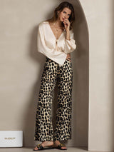 [فهد] SilkSilky-SA 19Momme الحرير Womens Pants 005,