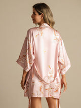 [لون القرنفل] SilkSilky-SA 3/4 Sleeve رداء حمام نسائي 002