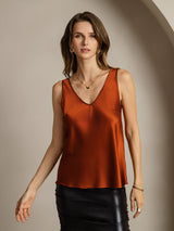 [الكراميل] SilkSilky-SA Sleeveless V Neck كامي 001