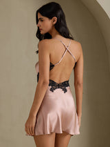 [توسكانا] SilkSilky-SA Sleeveless V Neck باس النوم 002