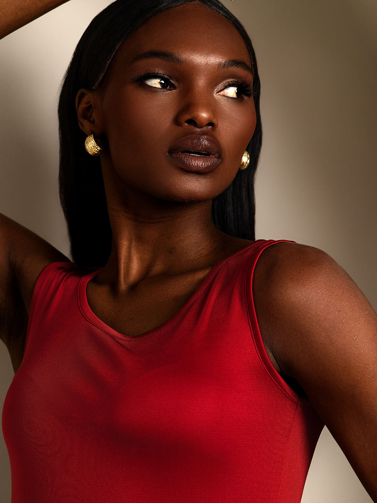 [خمر] SilkSilky-SA محبوك الحرير رقبة مستديرة تي شيرت نسائية 005,