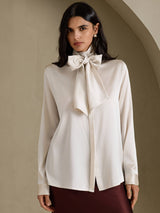 [رمادي فاتح] SilkSilky-SA Long Sleeve High Neck بلوزات نسائية 001