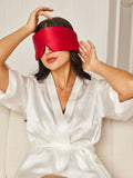 SilkSilky SA 19Momme الحرير الخالص Eye Mask خمر 002