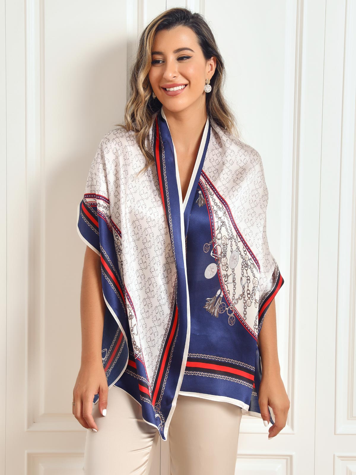 [P024] SilkSilky-SA الحرير الخالص Scarf 006,