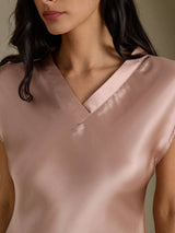 [توسكانا] SilkSilky-SA Cap Sleeve V Neck باس النوم 004
