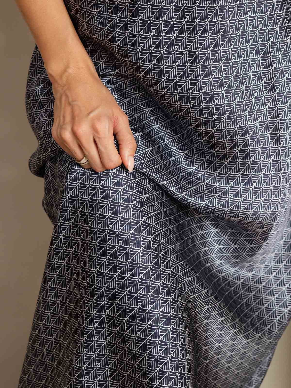 [جنكو كحلي] SilkSilky-SA 19Momme الحرير رقبة على شكل حرف V فساتين نسائية 007