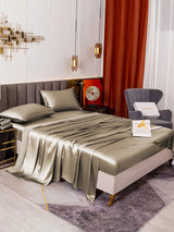 [الكاكي] SilkSilky-SA 19Momme Pure Silk Bedding Set 001