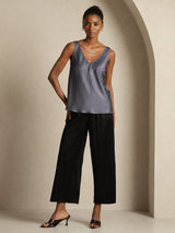 [الرمادي الداكن] SilkSilky-SA Sleeveless V Neck كامي 008