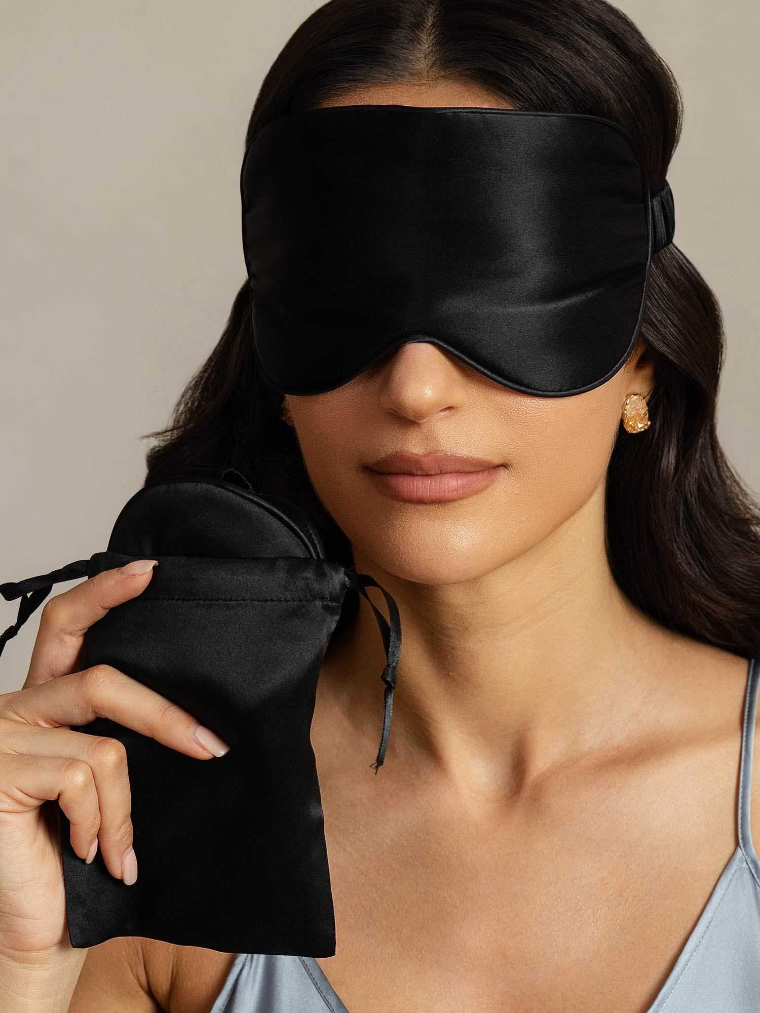 [أسود] SilkSilky-SA الحرير الخالص Eye Mask 006