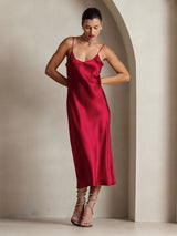 [خمر] SilkSilky-SA Sleeveless V Neck فساتين نسائية 003