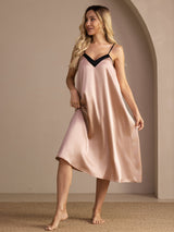 [توسكانا] SilkSilky-SA Spaghetti Strap V Neck باس النوم 003